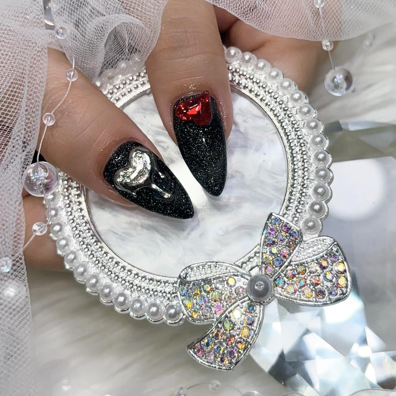 フラッシュ/ブラック - 八戸/Nail Salon EUB ／福田可奈子のネイル