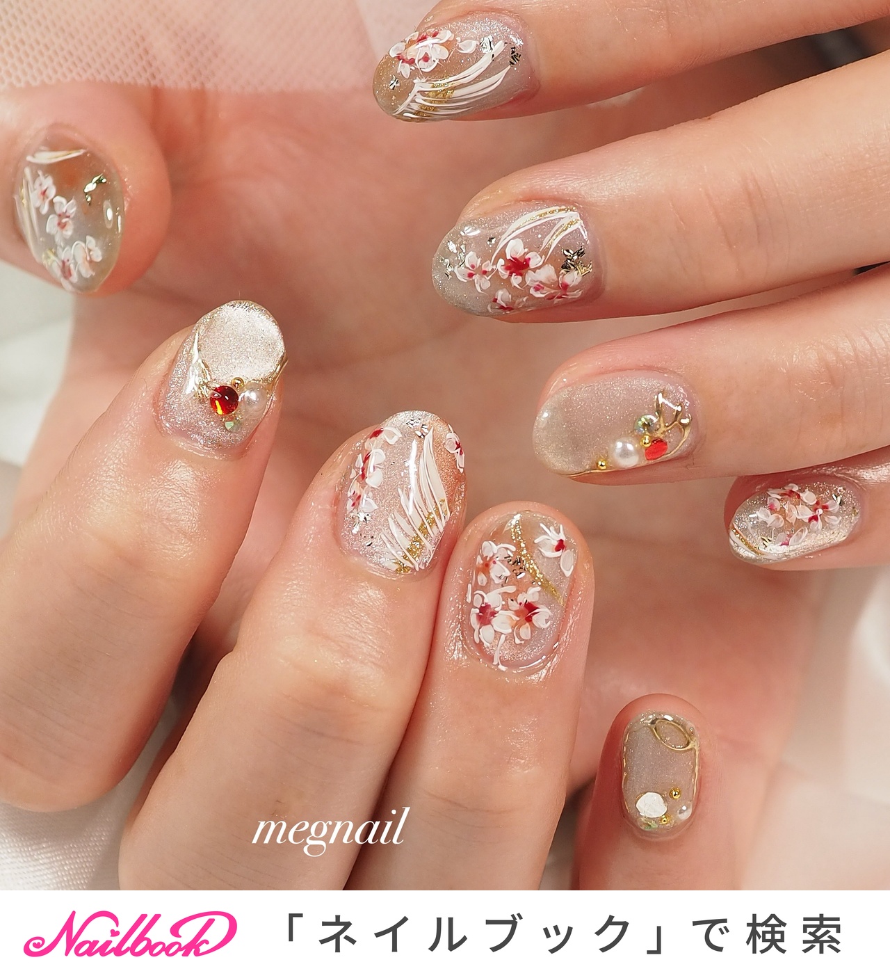 色打掛ネイルのネイルデザイン｜ネイルブック