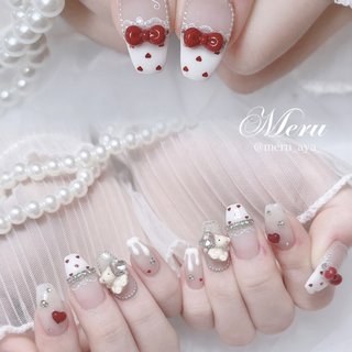 2026年】新着順｜#フレンチガーリーネイルのネイルデザイン｜ネイルブック