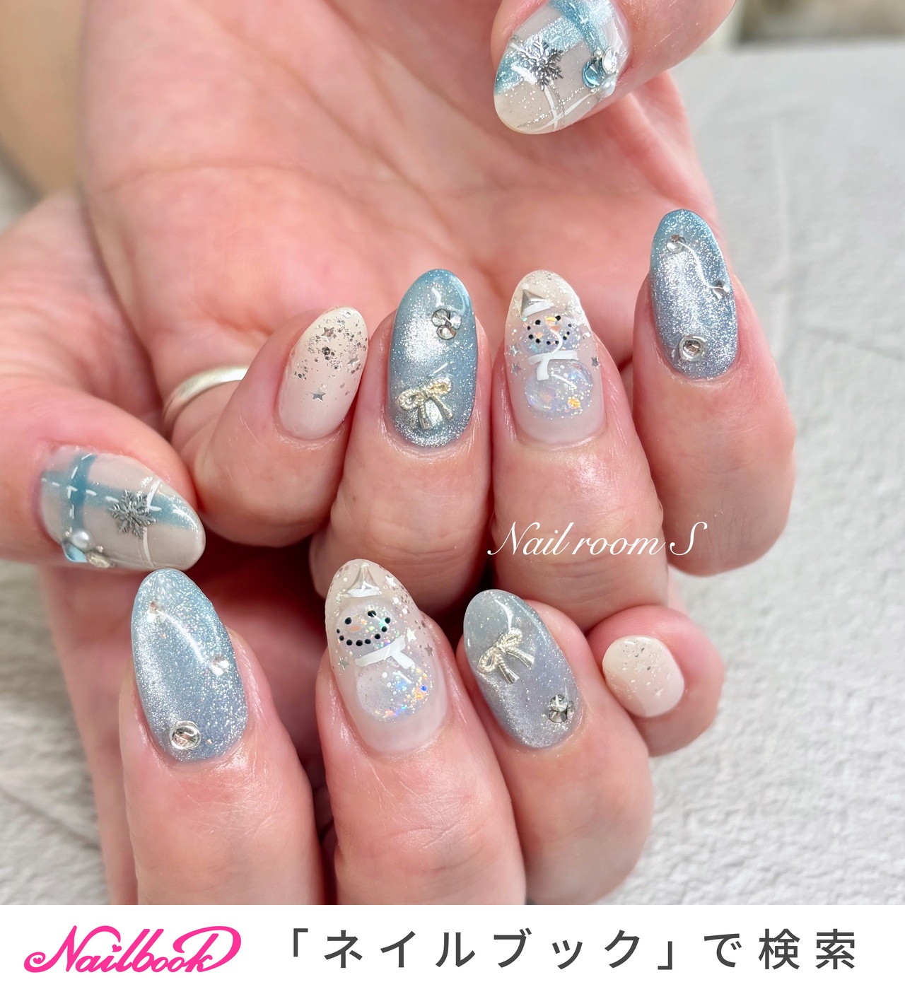オーダーネイルチップNo.17 冬 雪 クリスマス ニットデザイン オーダーネイルチップNo.17 冬 雪 クリスマス ニットデザイン ジェル