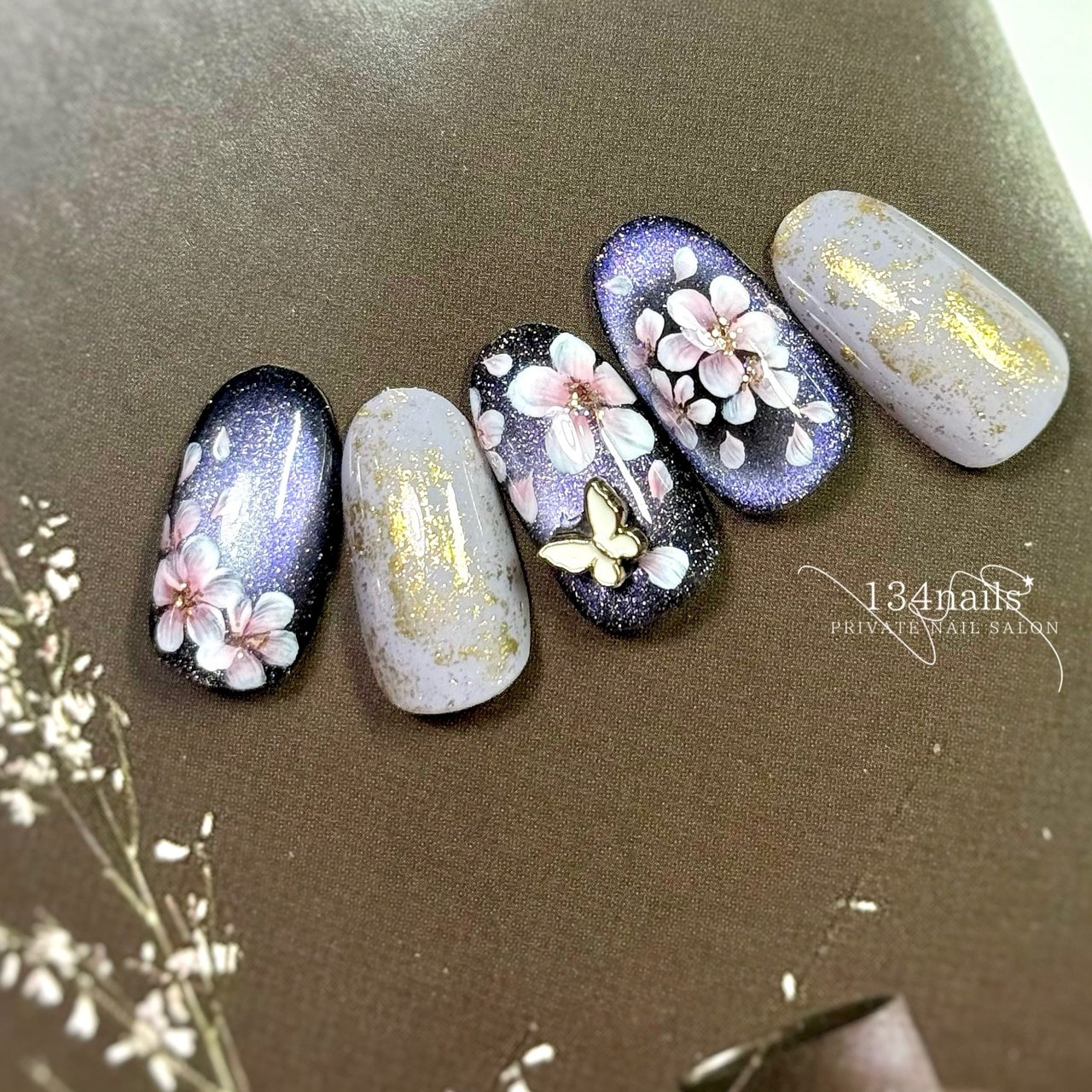 春/ハンド/フラワー/マグネット/桜 - 【134nails】ERIKO ITOのネイル