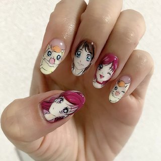 プリキュア 手描きアート 手描きイラスト／スマイルプリキュア／キュアハッピー／B5サイズ의