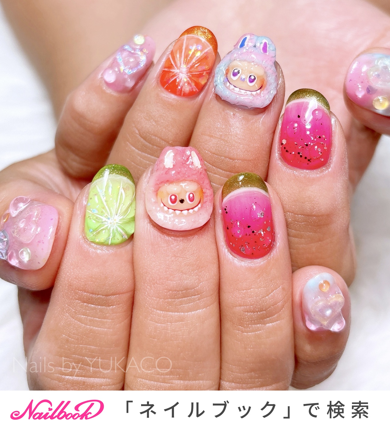 3D(エンボス/立体)/#ラブブのネイルデザイン｜ネイルブック