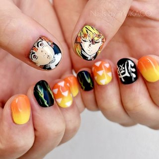 鬼滅の刃のネイルデザイン｜ネイルブック