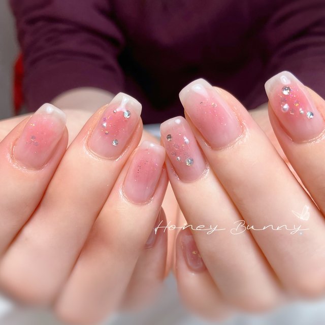 色付けネイル 桃色 2026最新】桃色に染まるピュアなほっぺみたい♡多幸感チークネイル