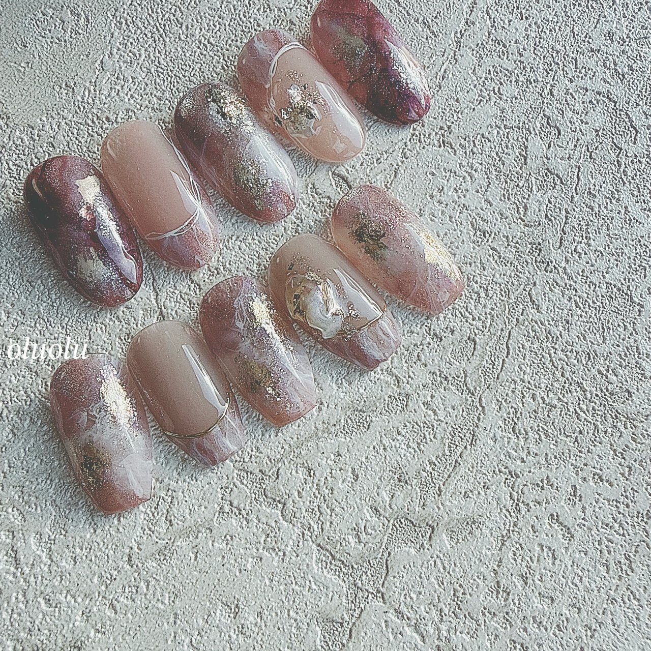 オールシーズン/ハンド/ニュアンス/天然石/ピンク - nail_yuka.oの 