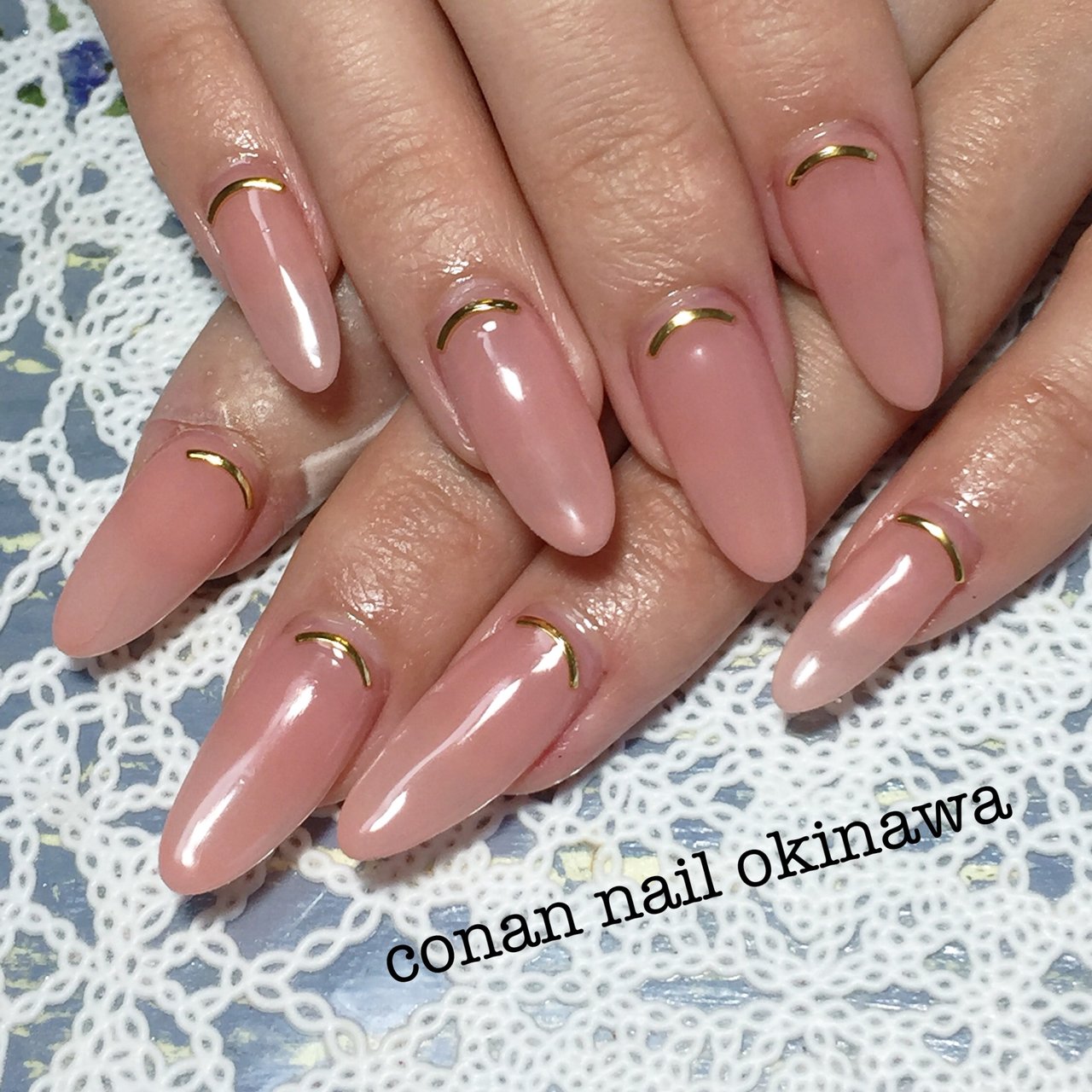 オールシーズン オフィス ブライダル パーティー ハンド Conan Nail Okinawaのネイルデザイン No 105 ネイルブック