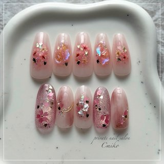 人気順｜桜/ラウンド/#春ネイルのネイルデザイン｜ネイルブック