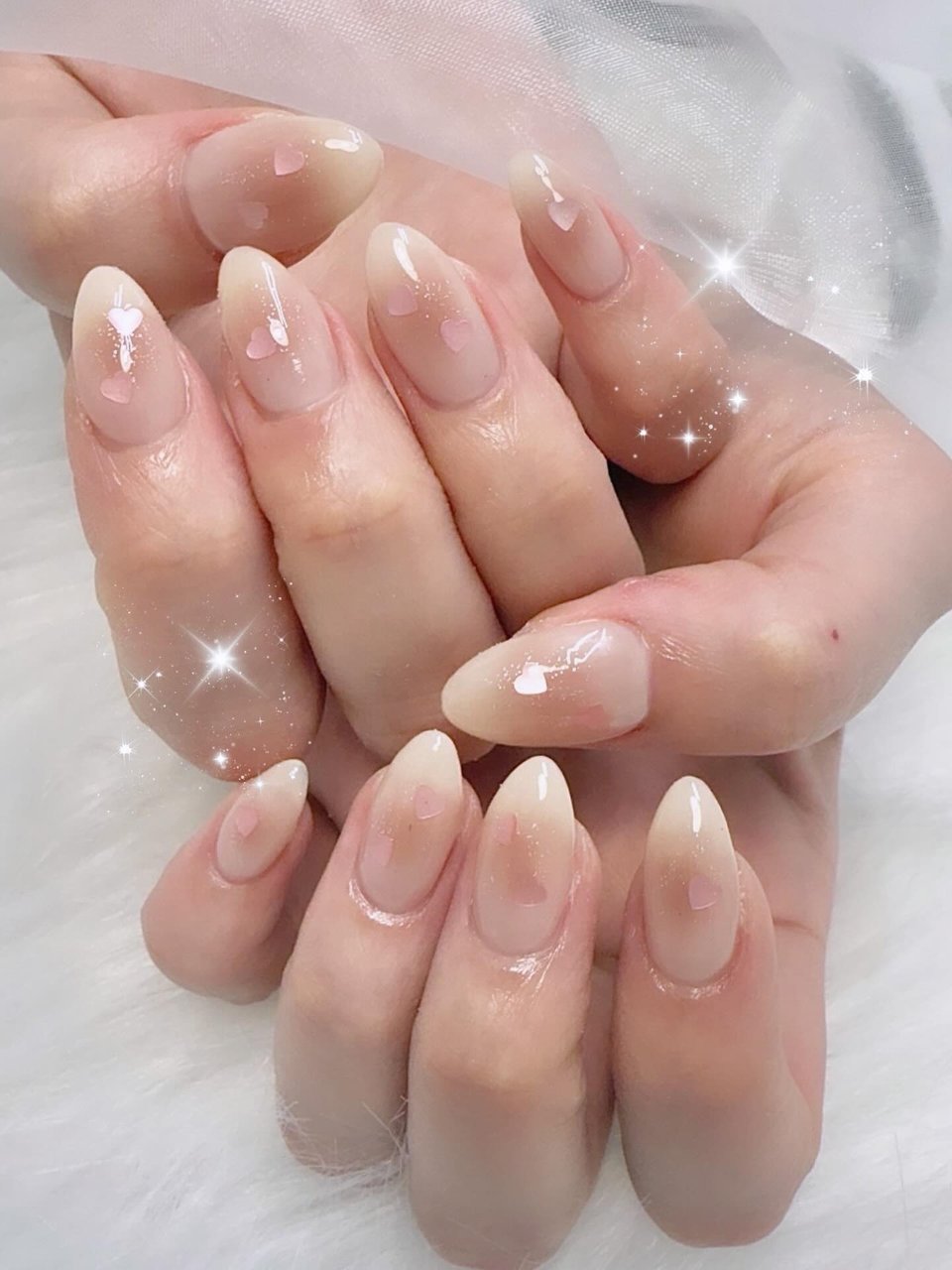 ハート/チーク/ワンホン - 清家 李里のネイルデザイン[No.9838443