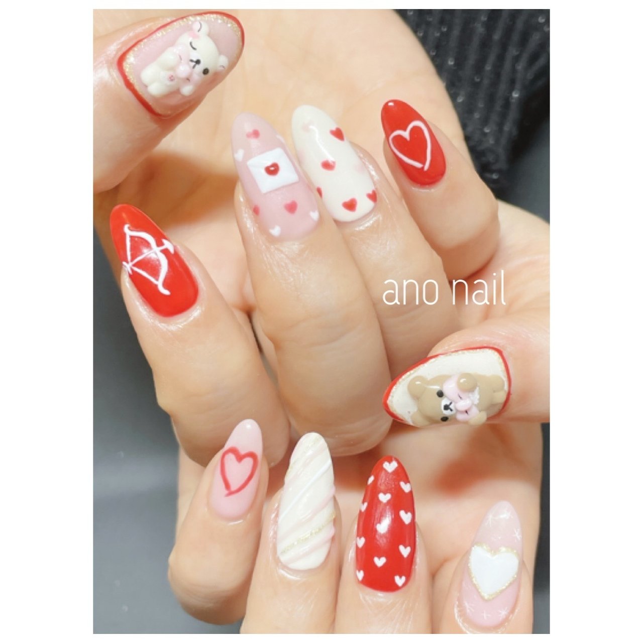 オールシーズン/バレンタイン/ハンド/ハート/3D - ☆ano nail☆Kanami