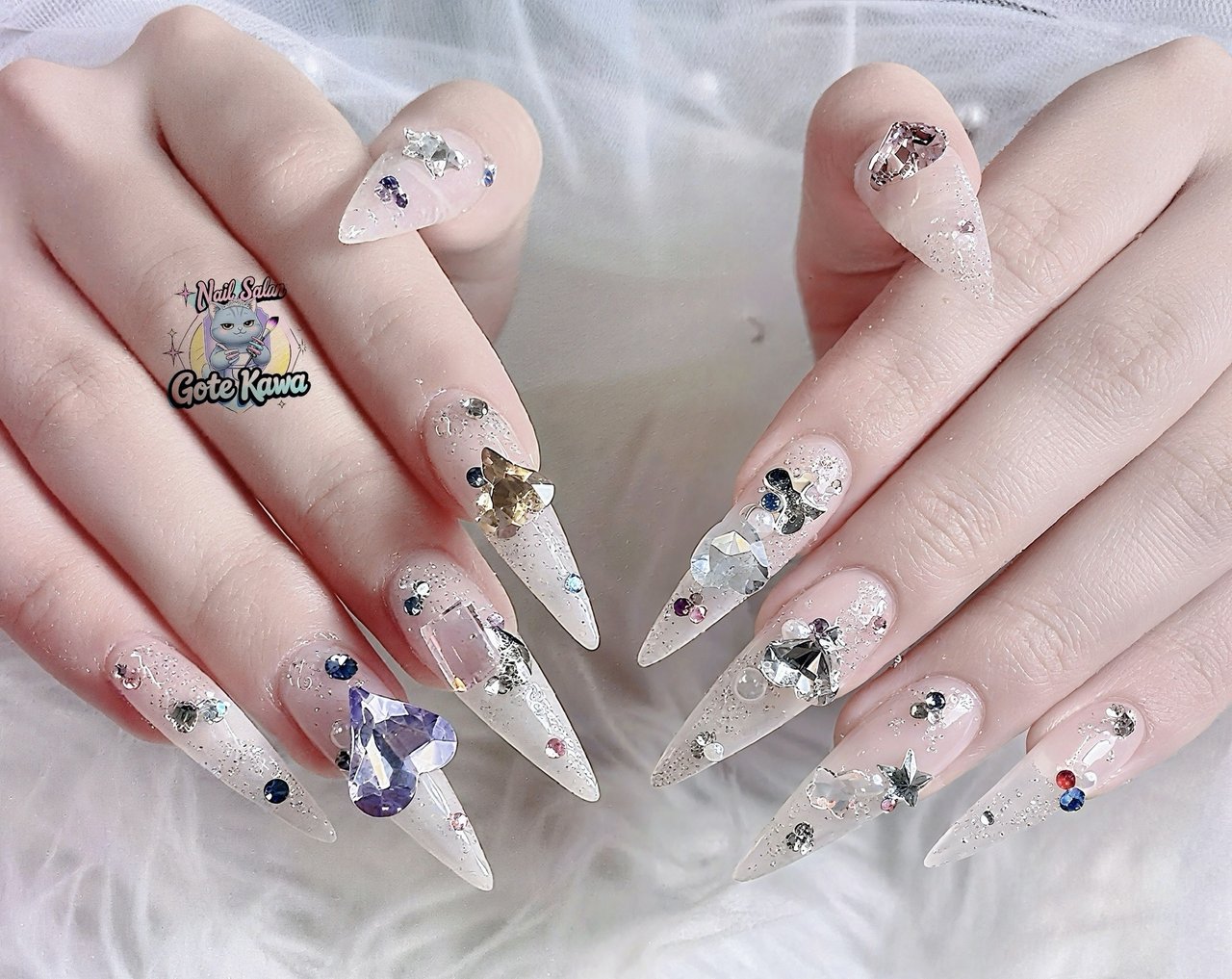 春/オールシーズン/ハンド/大人/キラキラ - Gote Kawa Nail Salonの