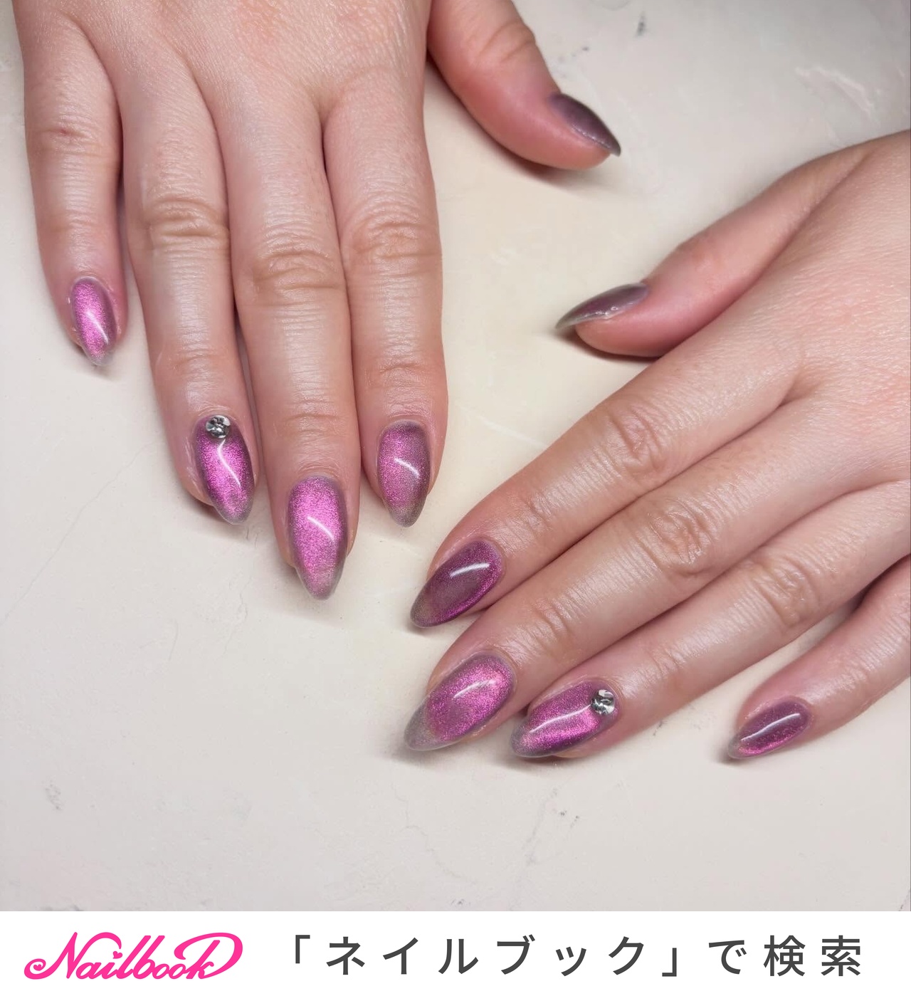 マグネット/ピンク/パープル - NICHI nail salon & schoolのネイル