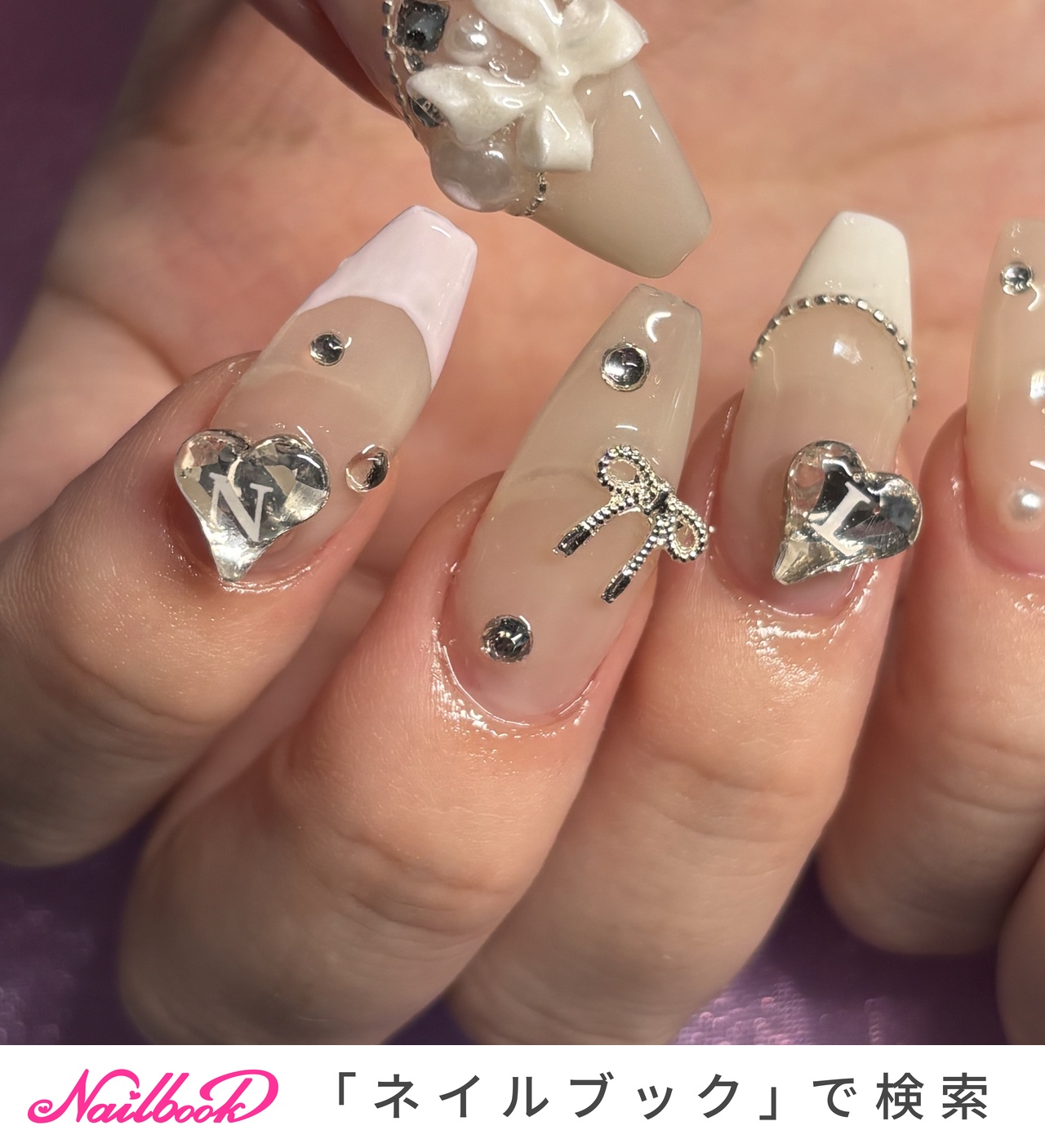 フレンチガーリーのネイルデザイン｜ネイルブック