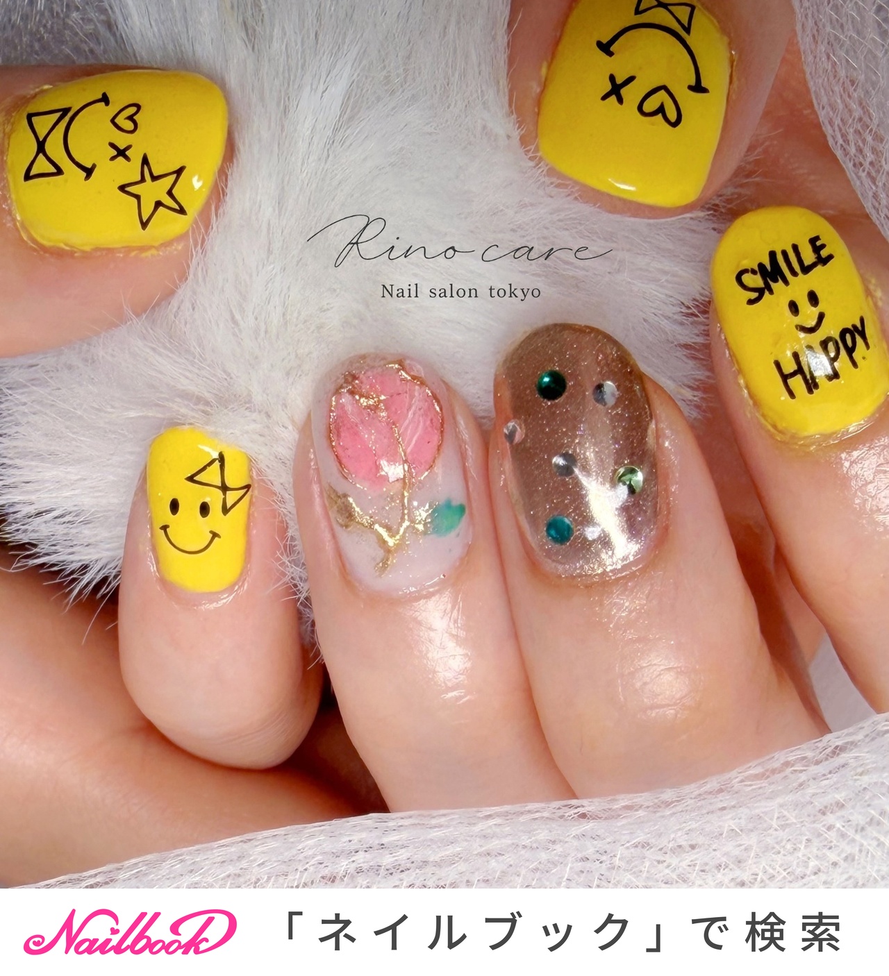 フラワー/#ニコちゃんネイルのネイルデザイン｜ネイルブック