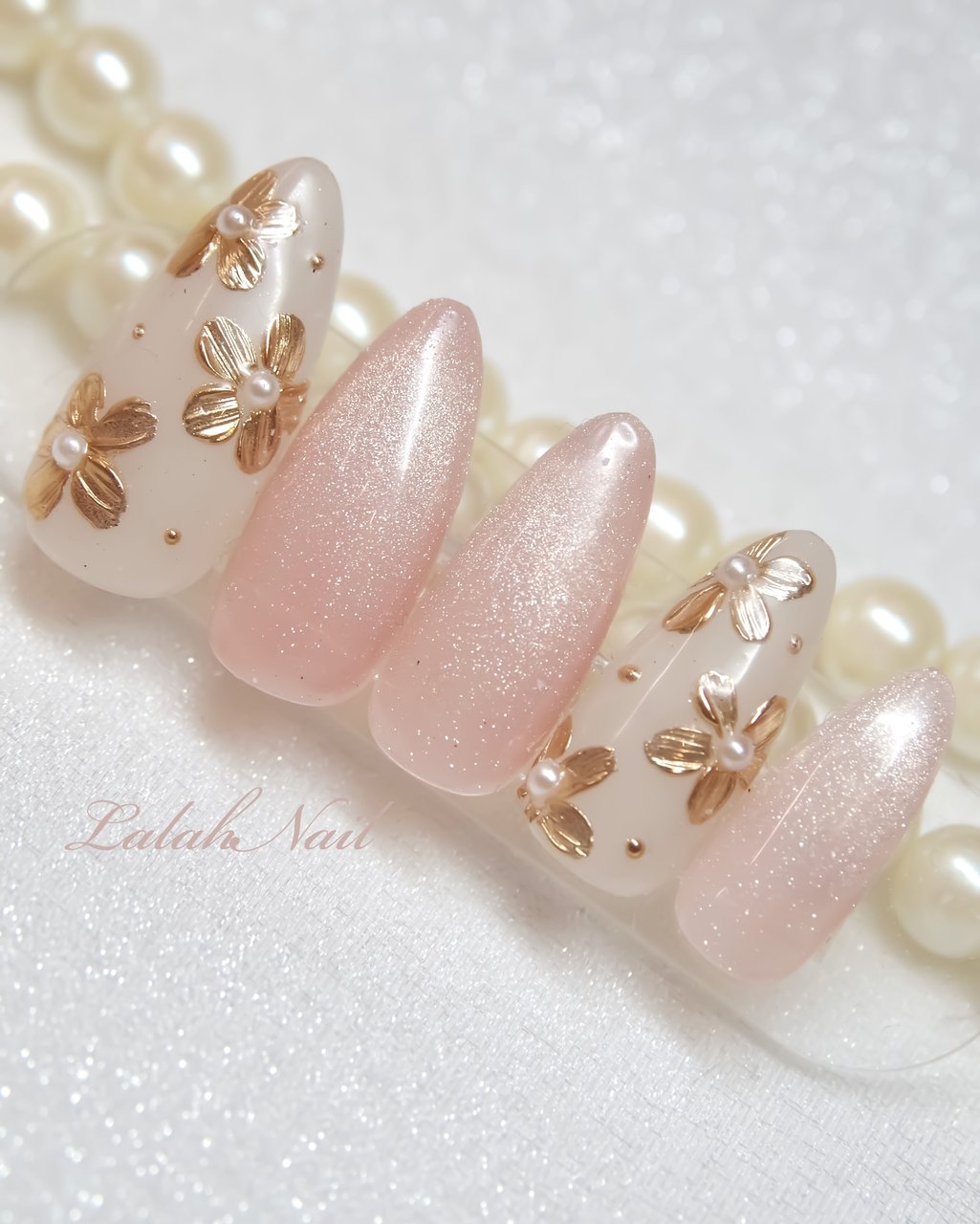 手が綺麗に見えるネイル/春/オールシーズン/ハンド/フラワー - Lalah