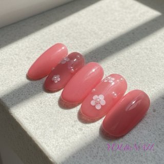 桃色ネイルのネイルデザイン｜ネイルブック