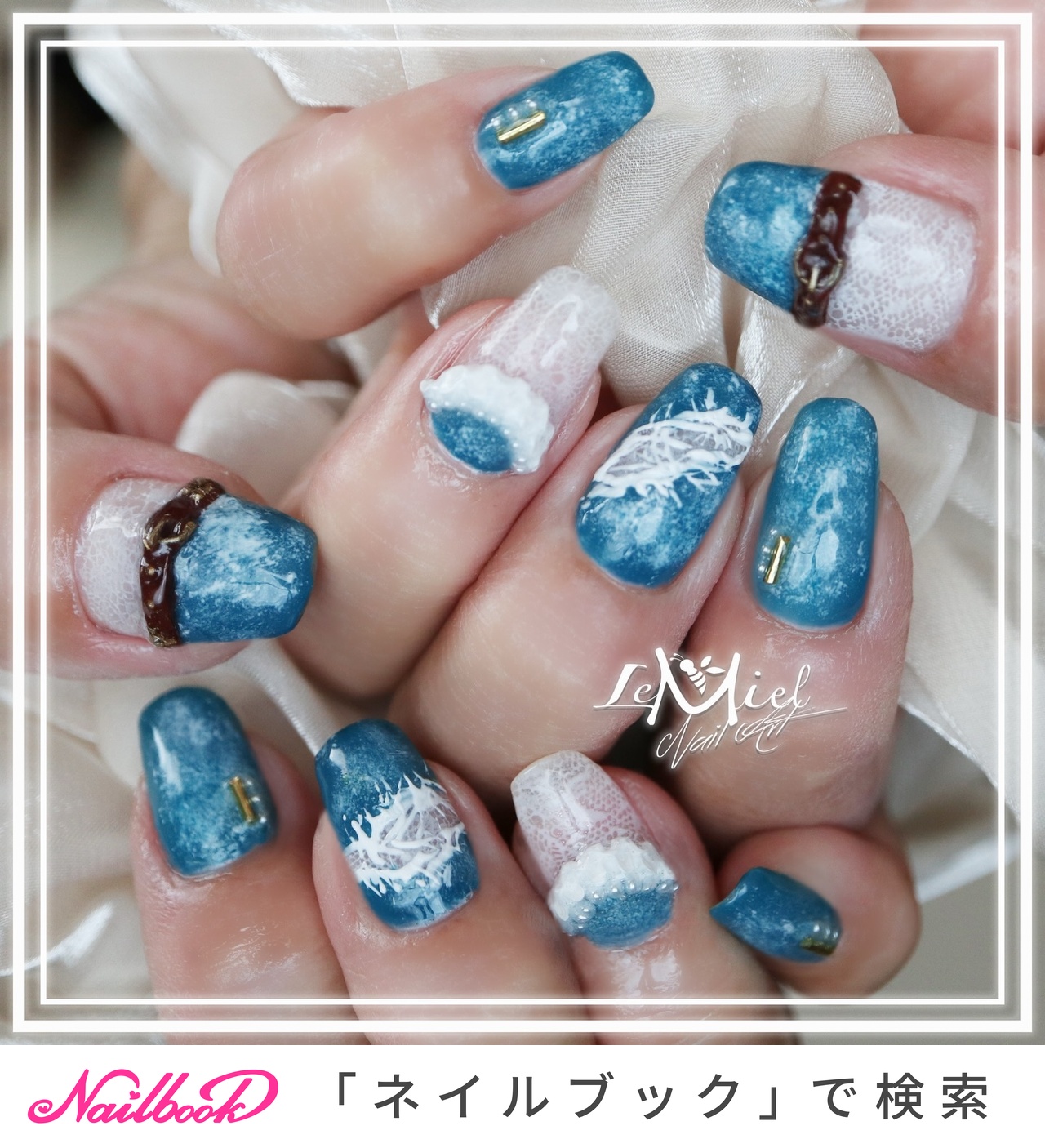 3D/レースのネイルデザイン｜ネイルブック