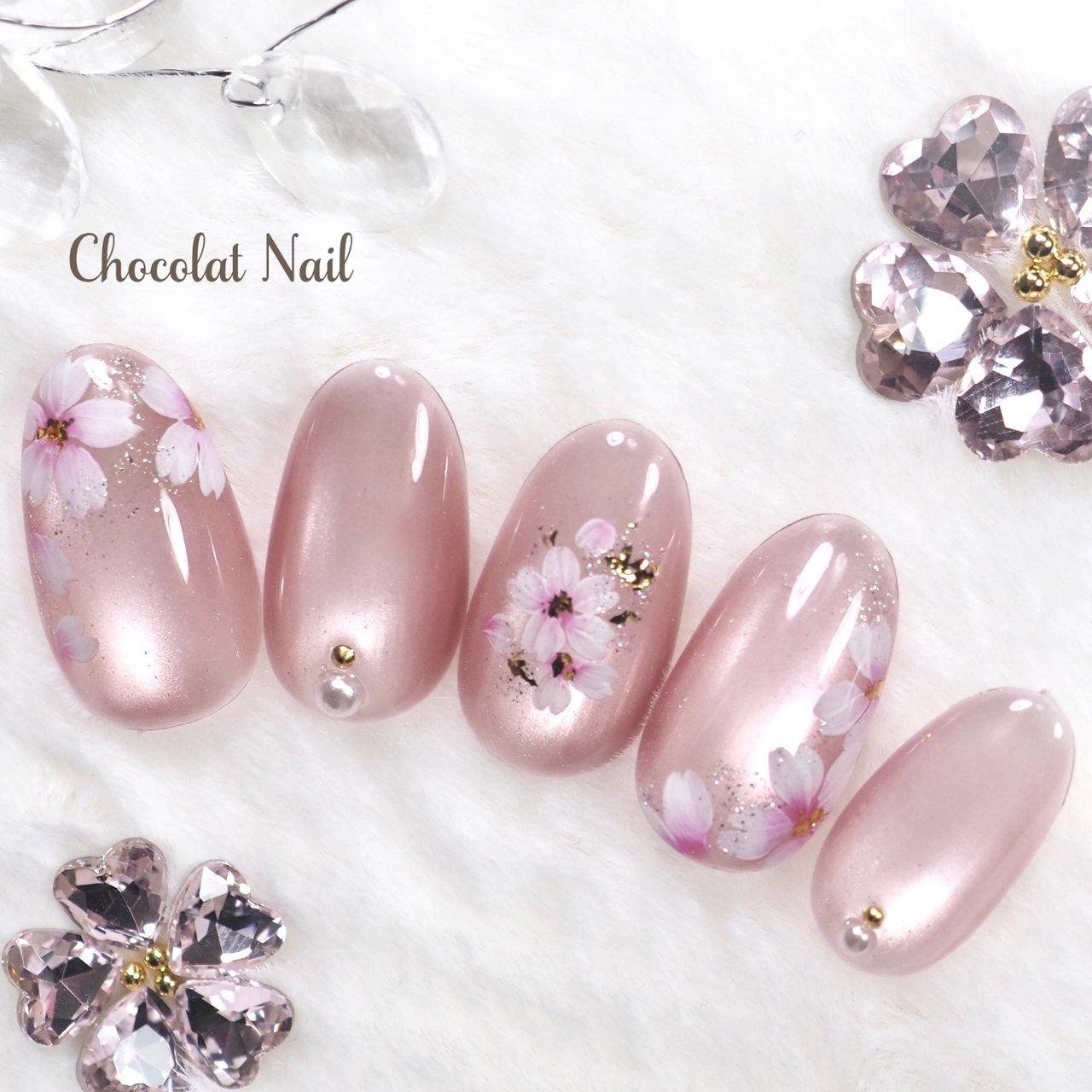 春 - Chocolat Nail/大阪堀江のネイルデザイン[No.9846178]｜ネイルブック