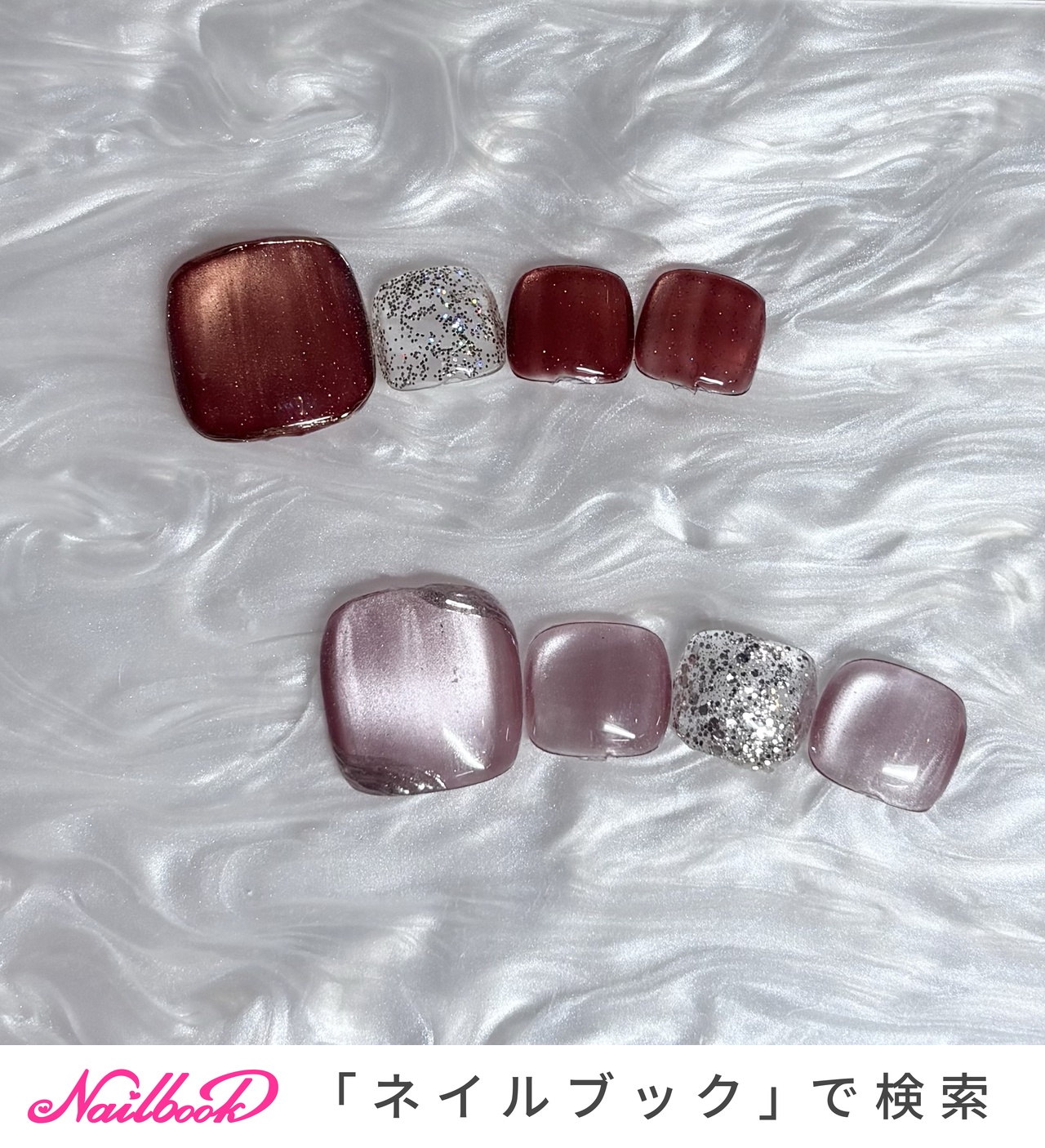 フット/#ミラーラインのネイルデザイン｜ネイルブック