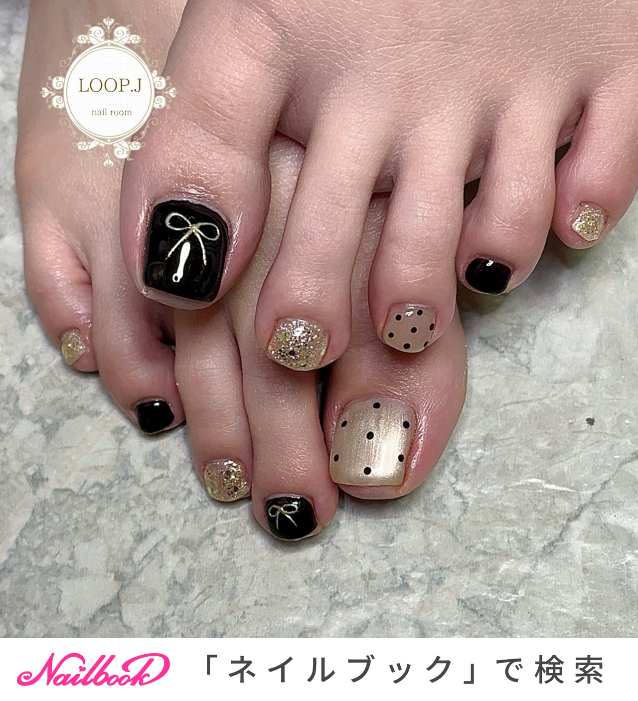 フット/ドット/ミラーのネイルデザイン｜ネイルブック