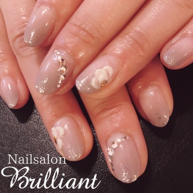 春 冬 ブライダル デート ハンド Nailsalonbrilliantのネイルデザイン No ネイルブック