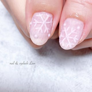 ニット/雪の結晶のネイルデザイン｜ネイルブック