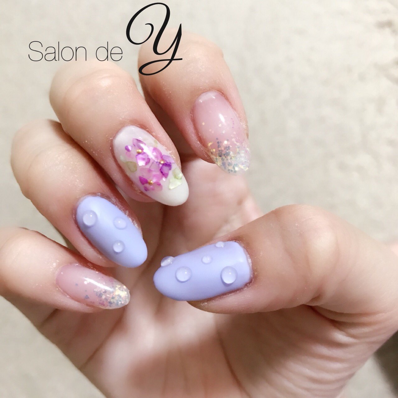 春 夏 梅雨 ハンド 水滴 Yukari Nail By Lili のネイルデザイン No ネイルブック