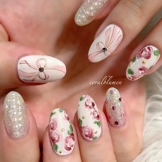 2026年】新着順｜#薔薇ネイルのネイルデザイン｜ネイルブック