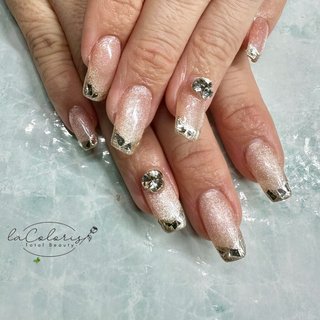 フレンチ/ビジューのネイルデザイン｜ネイルブック