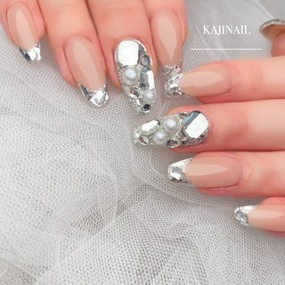 フレンチ/ビジューのネイルデザイン｜ネイルブック