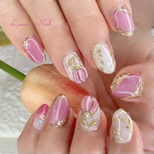 2026最新】春の指先が一気に華やぐ♡チューリップネイル|人気ネイル