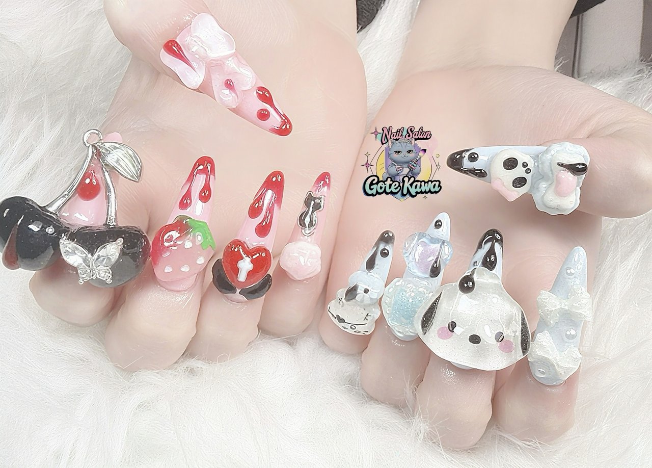 春/オールシーズン/ハンド/3D/ロング - Gote Kawa Nail Salonのネイル