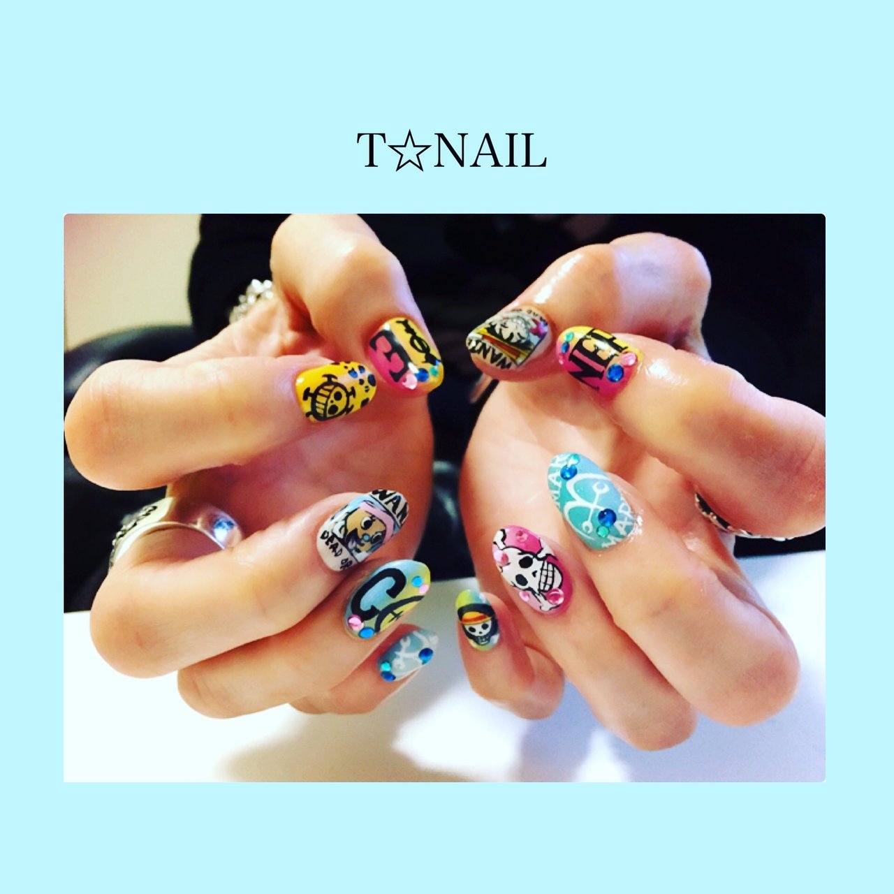 オールシーズン 女子会 ハンド 痛ネイル キャラクター T Nailのネイルデザイン No 084 ネイルブック