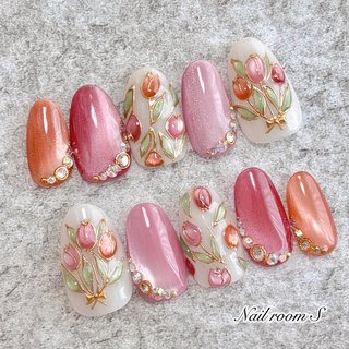 人気順｜ネイルチップ(サンプルチップ)/#チューリップネイル⁡のネイル