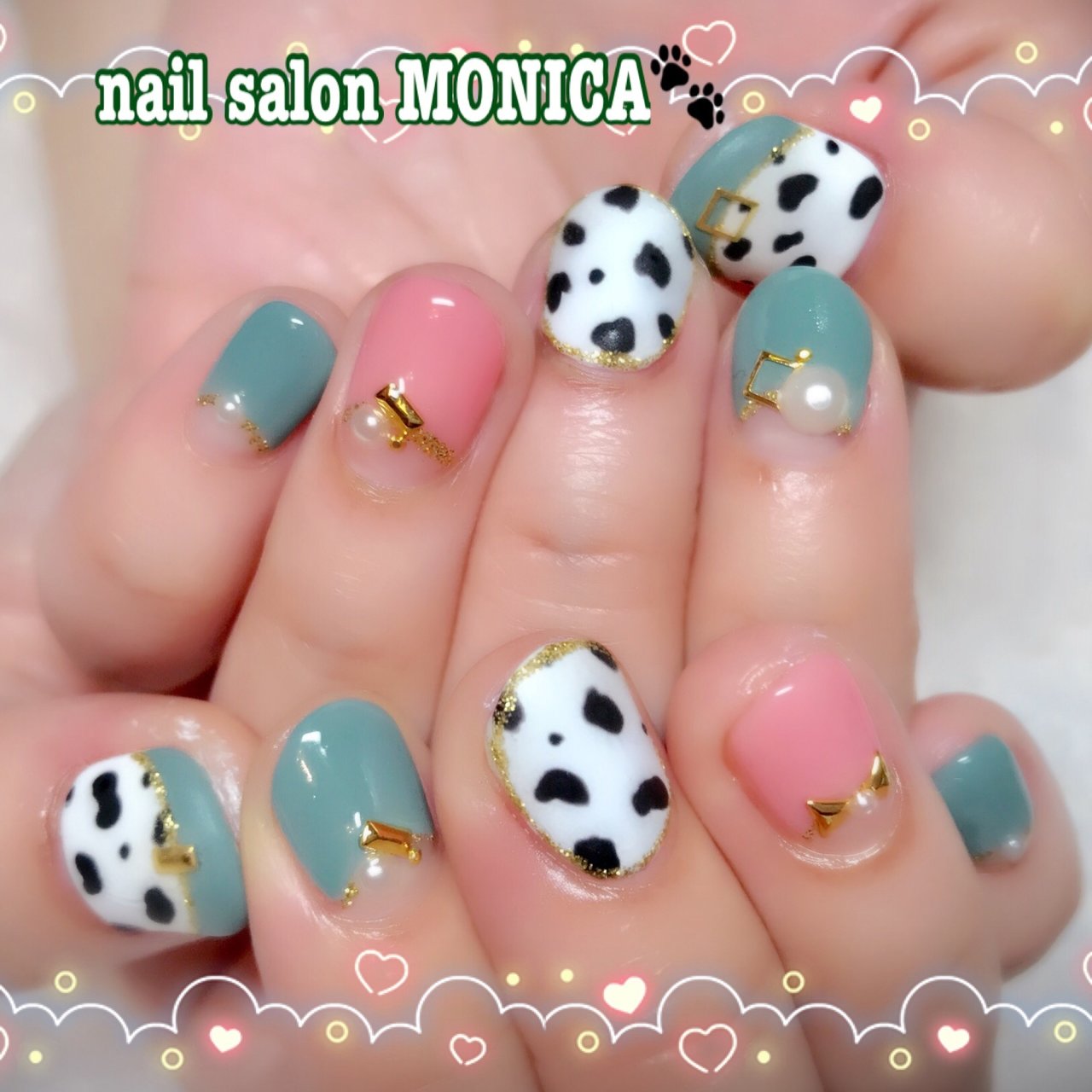 秋 冬 女子会 ハンド アニマル柄 Nail Salon Monica のネイルデザイン No ネイルブック