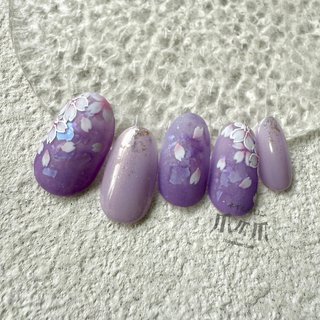 人気順｜桜/パープル/#マグネットネイルのネイルデザイン｜ネイルブック