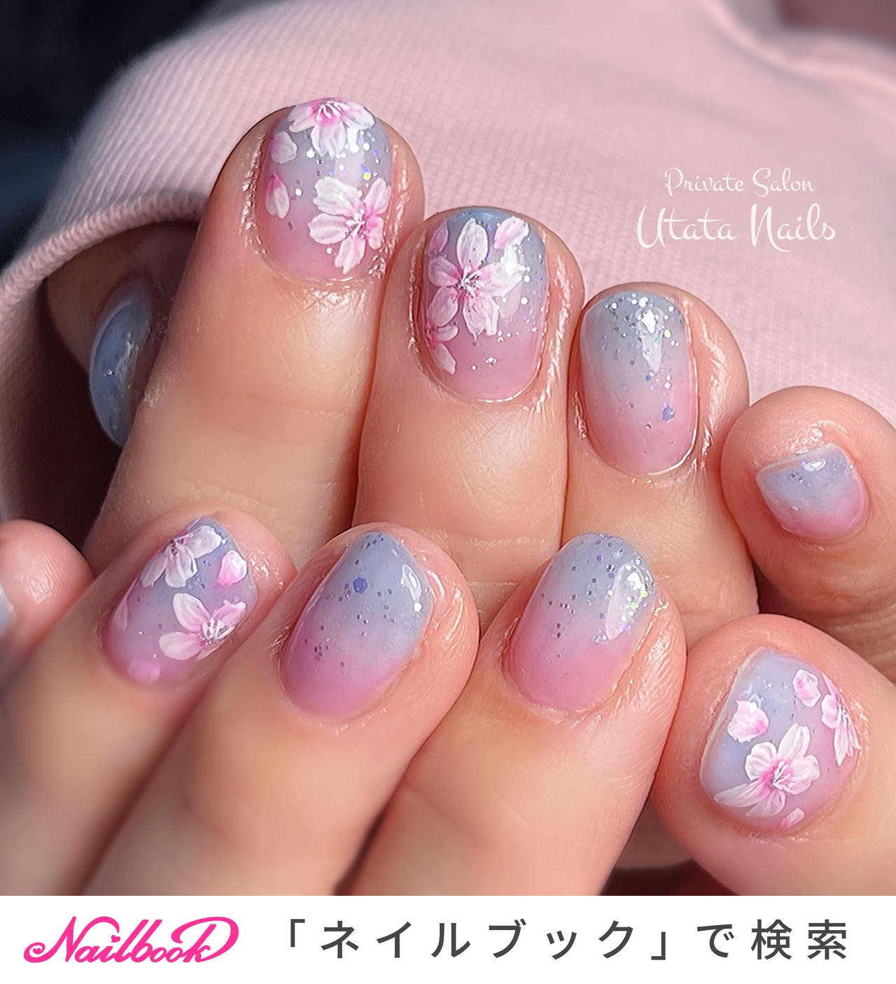 人気順｜#ピンクブルーネイルのネイルデザイン｜ネイルブック