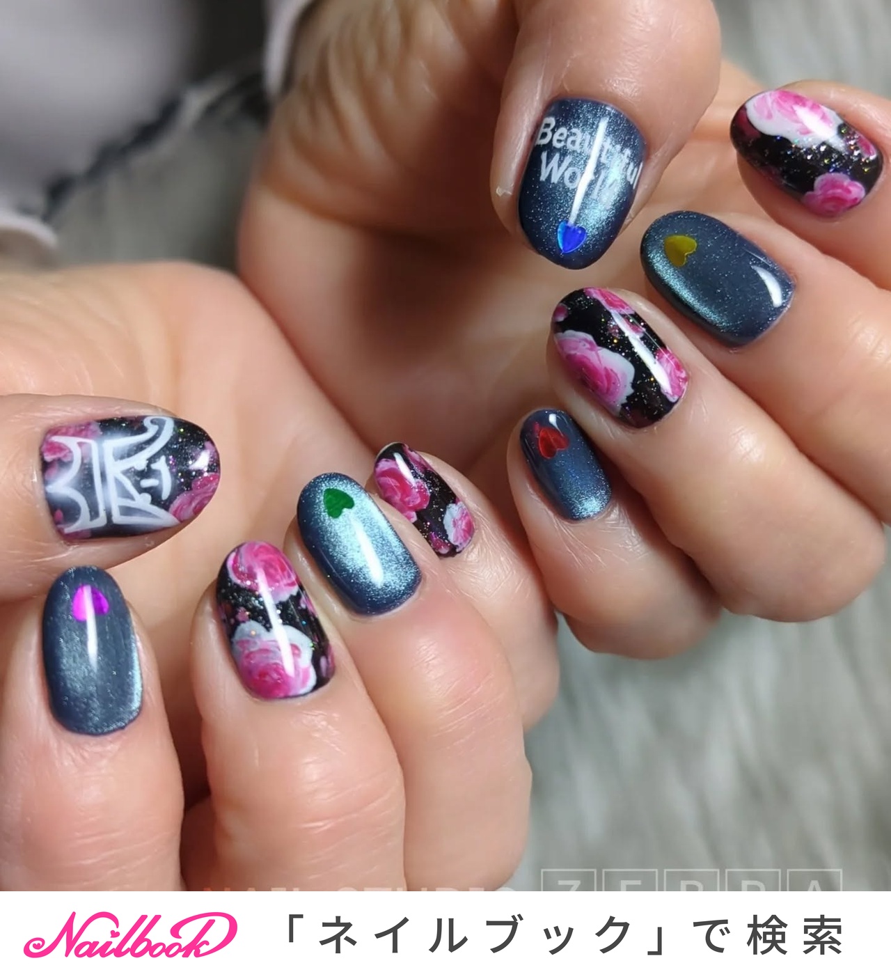 ライブ/推し活/ハンド/フラワー/痛ネイル - 🅂🄰🄺🄺🄾のネイル