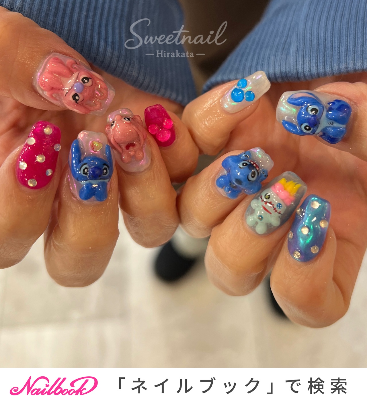 スティッチネイルのネイルデザイン｜ネイルブック