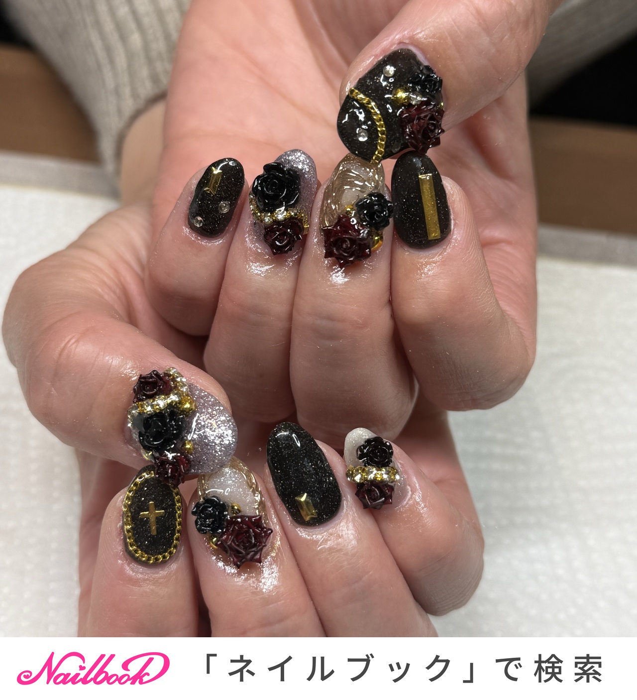 ネイルパーツ バラ （組み合わせ自由） ① 薔薇パーツのネイルデザイン｜ネイルブック