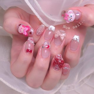 リボン/#ミニーネイルのネイルデザイン｜ネイルブック