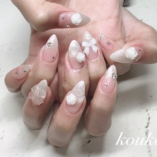 キラキラネイル(キラキラ)/#リボンパーツのネイルデザイン(2ページ目