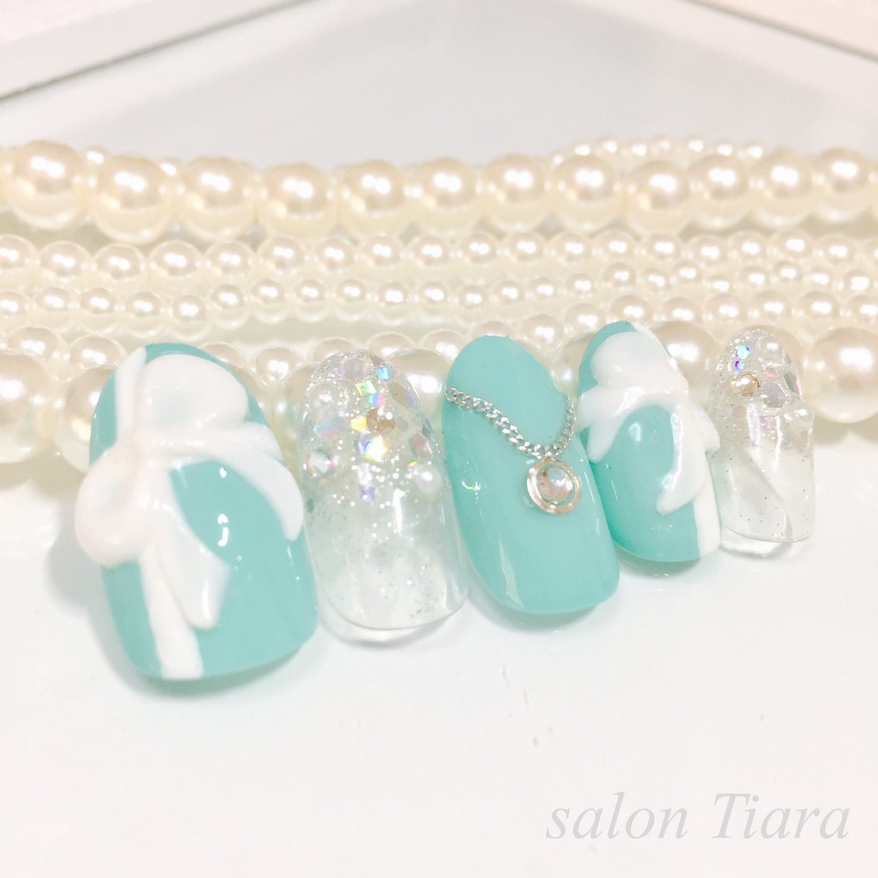 オールシーズン ブライダル パーティー デート ハンド Salon Tiara Mikiのネイルデザイン No 2841321 ネイルブック