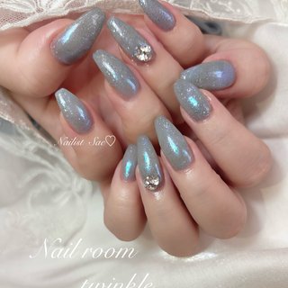 水色/ブルー/ワンホンネイルのネイルデザイン｜ネイルブック