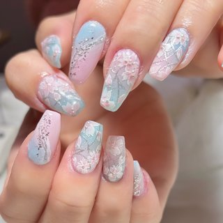 和柄ネイル(和柄)/さくらネイルのネイルデザイン｜ネイルブック