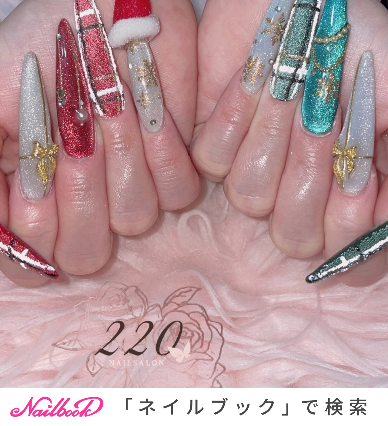 サンタネイルのネイルデザイン｜ネイルブック