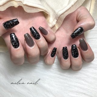ワンカラー/グレー/ブラックのネイルデザイン｜ネイルブック