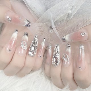 ワンホンネイル(ワンホン/中国ネイル/中華ネイル)/ガラスフレンチの
