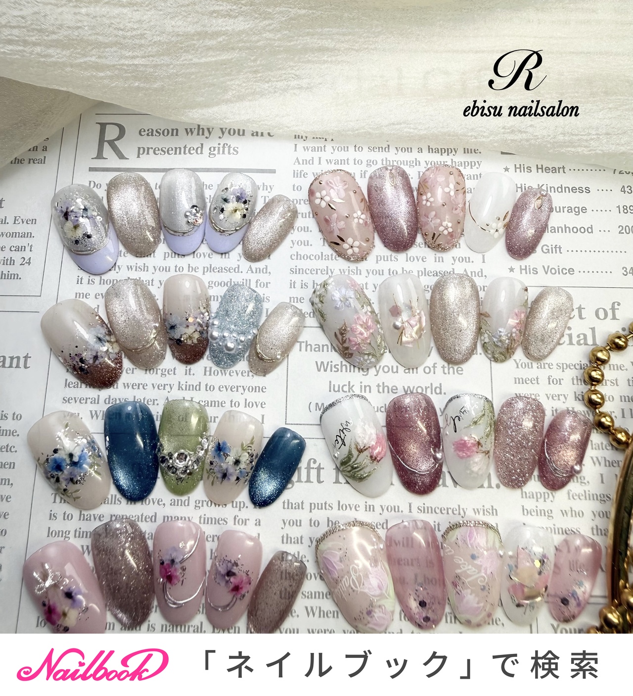 ネイルチップ(サンプルチップ)/#チューリップネイルのネイルデザイン(2