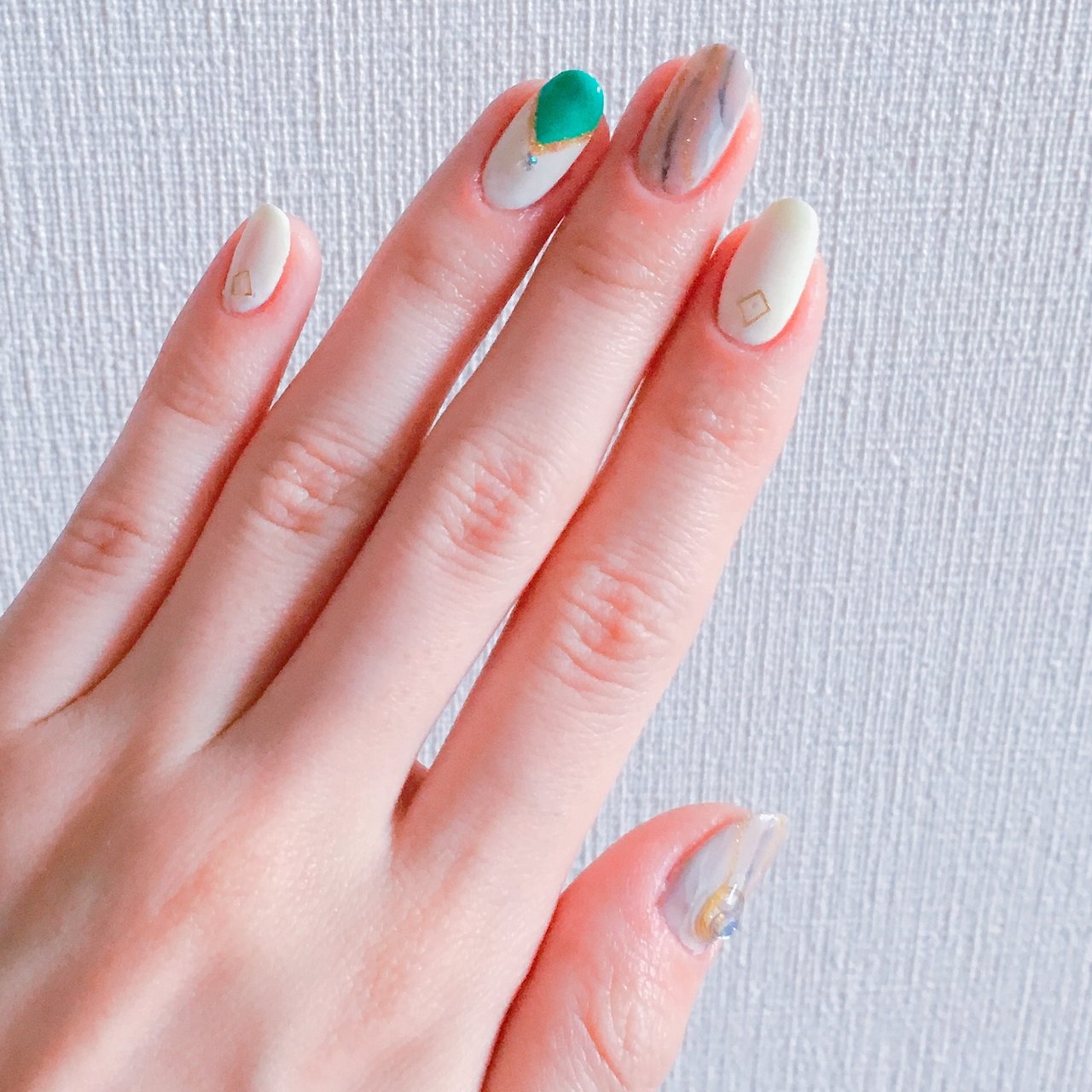 春 夏 女子会 ハンド バイカラー Arimaruのネイルデザイン No ネイルブック